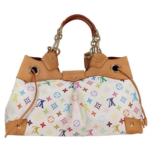 LOUIS VUITTON Monogram Multicolor Ursula Tote Bag White M40123 LV Auth BA2955 - Picture 4 of 15
